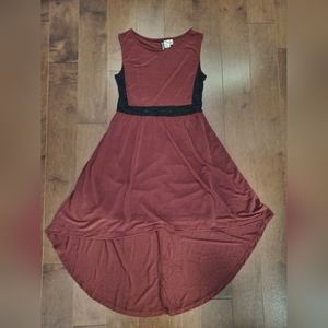 Divided Red and Black Light Dress